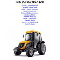 JCB instrukcje napraw + schematy + DTR: JCB 354 - JCB 360 - JCB instrukcja
